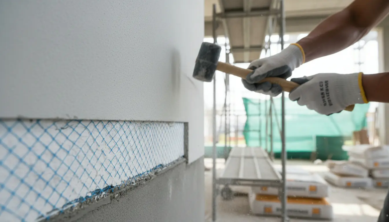 stucwerk stootvast maken